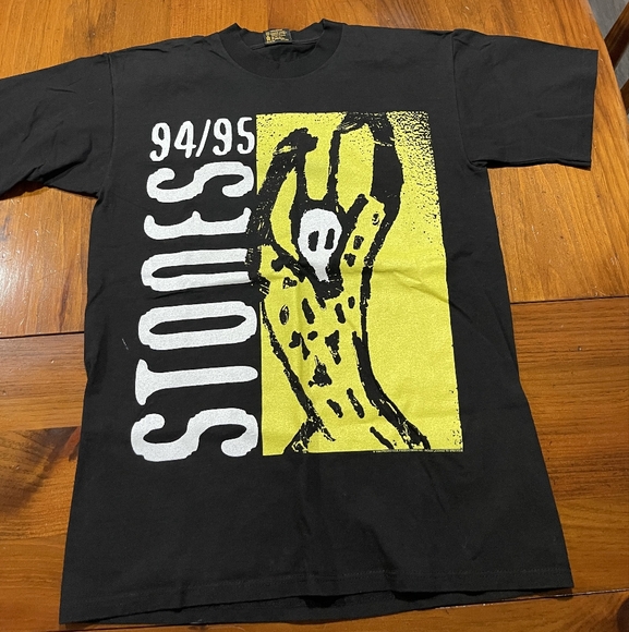 the Rolling Stones Other - Rolling Stones Rare Vintage 94/95 Tour List Concert Short Sleeve Tee size Large
